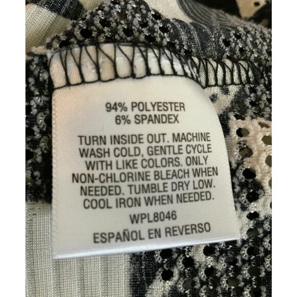 JM Collection Shirt Womens Size Medium See Through Knit Stretch 3/4 Sleeve Top - Picture 5 of 5